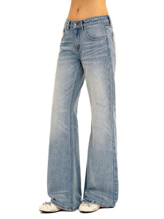 Lyocell Acetic Acid Bootcut Jeans【s0000016423】