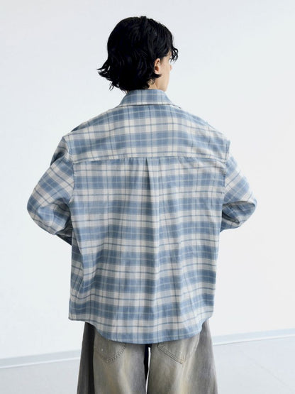 Plaid thin long-sleeved shirt【s0000013202】