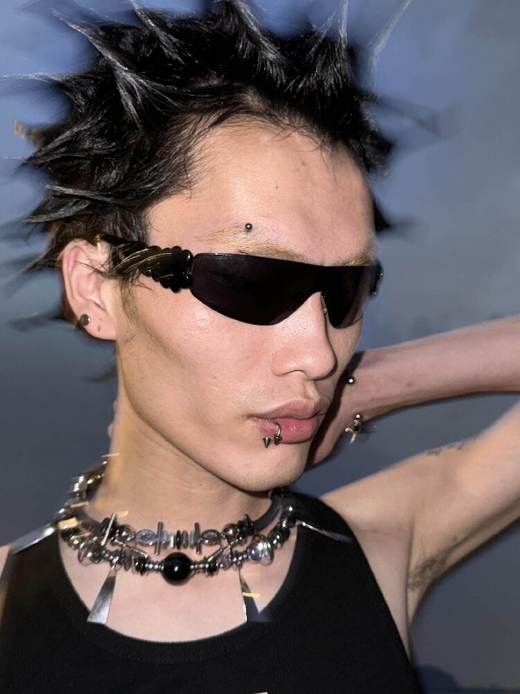 Futuristic Mechanical Choker Clavicle Chain【s0000018865】