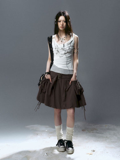 Striped Knit Cami Tank【s0000012628】