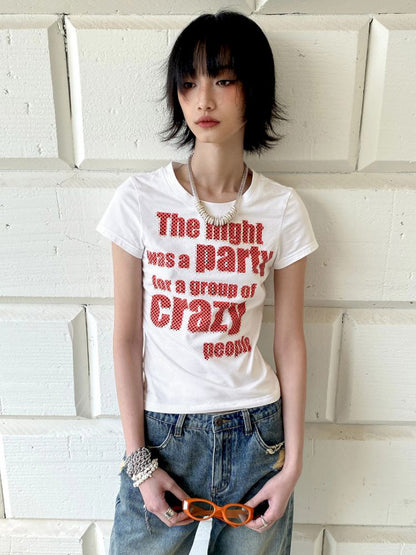 Letter Print Short Sleeve T-Shirt【s0000012423】