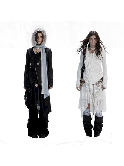 Ruffle Edge Vintage Knit Cardigan【s0000011271】