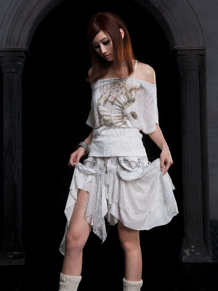 Lace Low Waist Half Skirt【s0000012313】