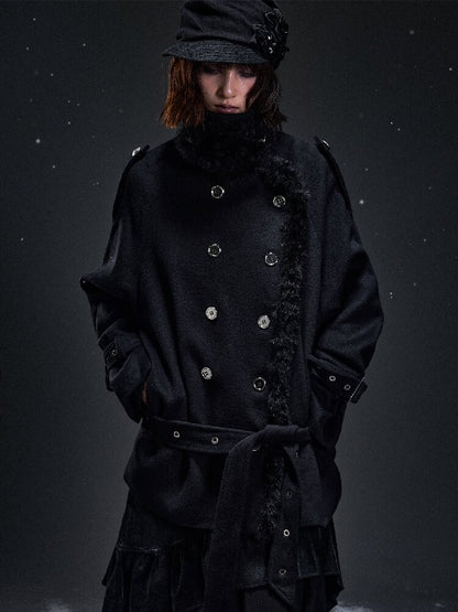 Dark Palace Wool Patchwork Coat【s0000019299】