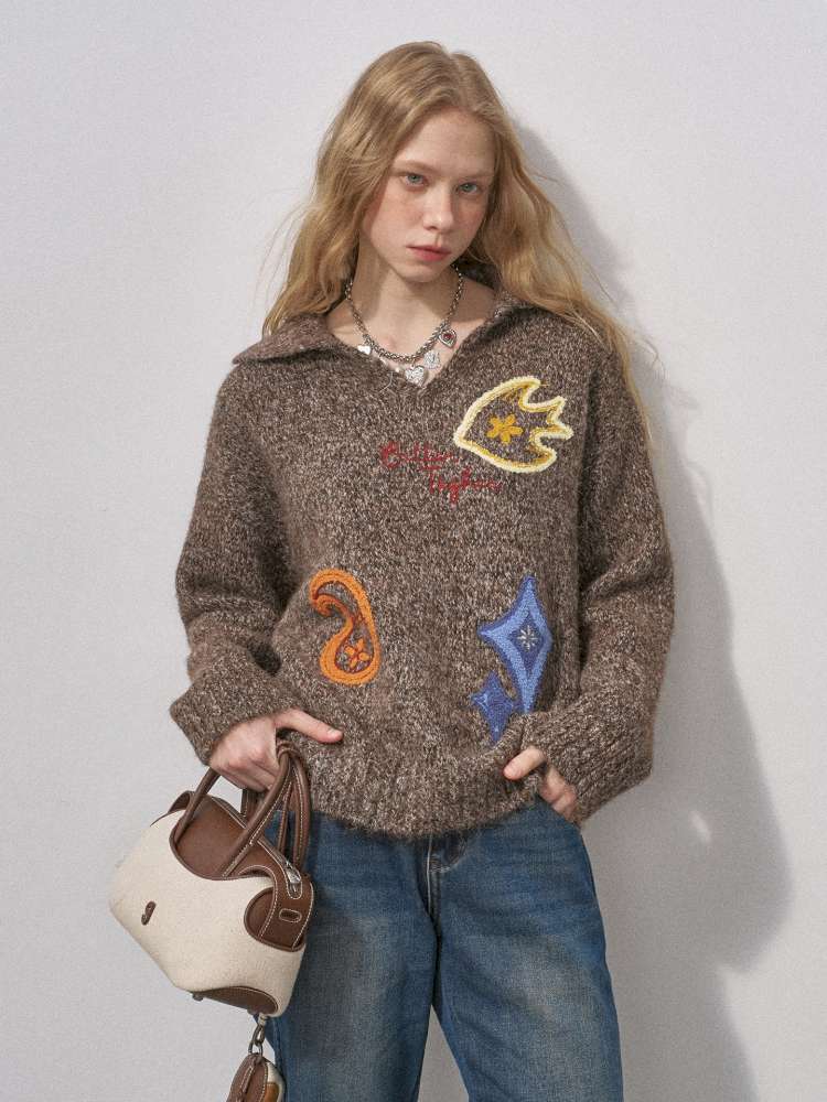 Colorful Towel Embroidered Sweater【s0000015232】