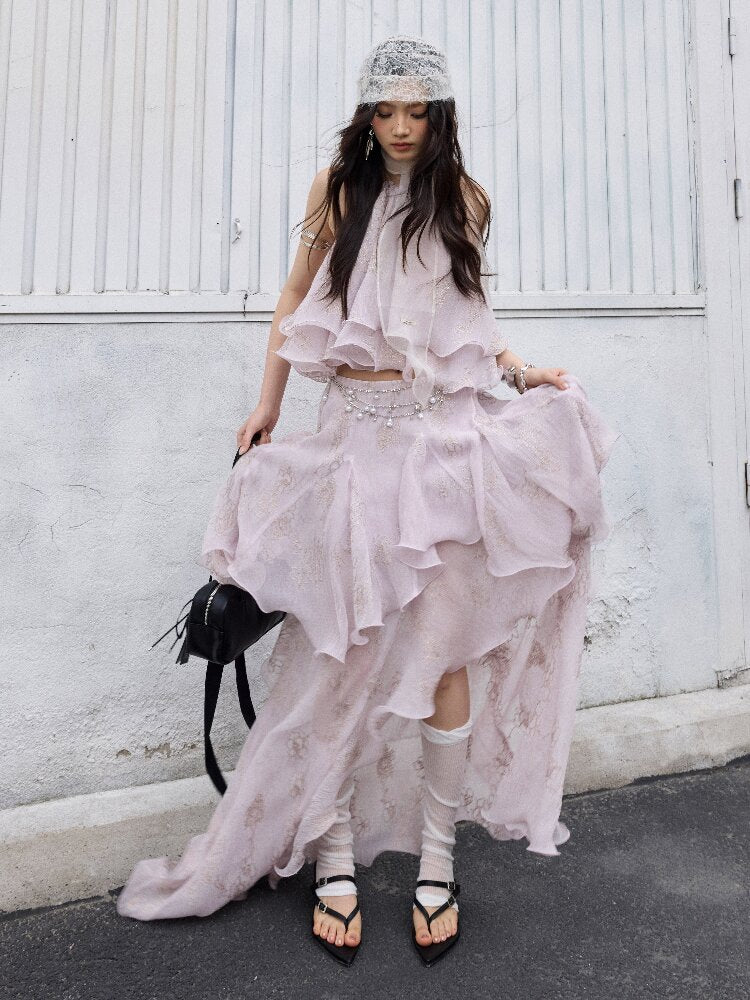 Romantic Ruffle Two-Piece Dress【s0000016868】