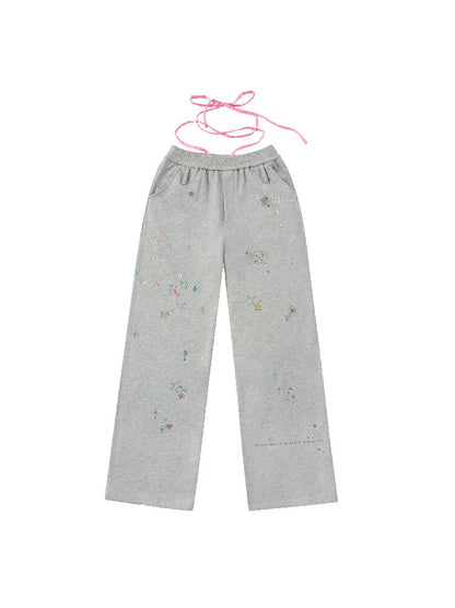 Rhinestone Heavy Duty Sweatpants【s0000018740】