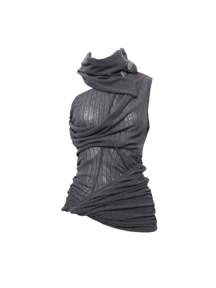 3-Color Deconstructed Knit Vest【s0000016065】