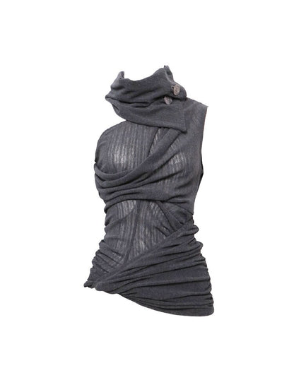 3-Color Deconstructed Knit Vest【s0000016065】