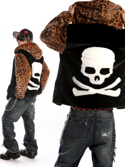Dark Punk Leopard Skull Coat【s0000019280】