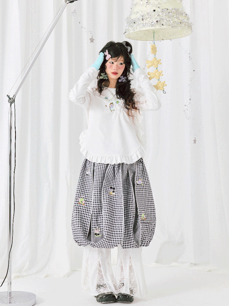 Graffiti Print Long Sleeve T-Shirt【s0000011943】