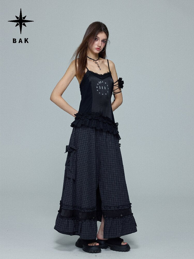 Plaid Patchwork Star Print Dress【s0000016686】