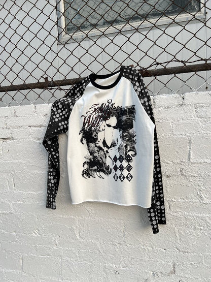 Ghost Polka Dot Raglan Long Tee【s0000016956】