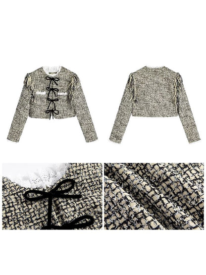 Small Xiangfeng short jacket + half skirt suit【s0000005291】