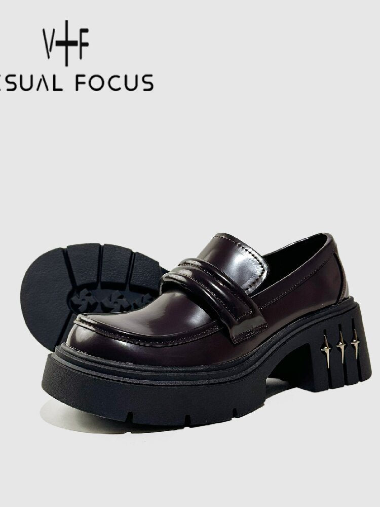 Thick Soled Casual Heel Loafers【s0000015718】