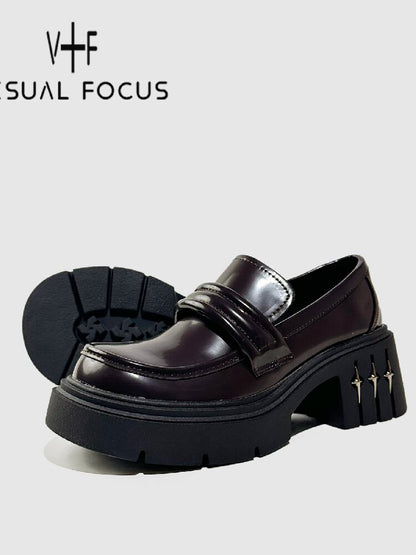 Thick Soled Casual Heel Loafers【s0000015718】