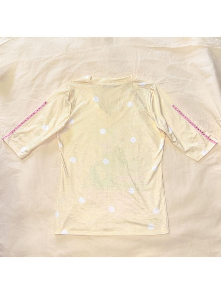 Polka Dot V-Neck Top【s0000013233】