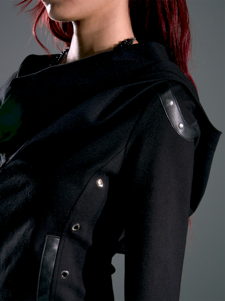 Asymmetric Slim-Fit Zipper Knit Cardigan【s0000013916】