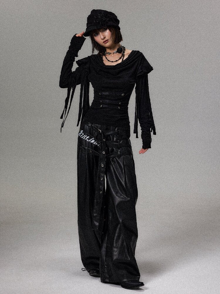 Palace Tassel Fake Two Piece Top【s0000018496】