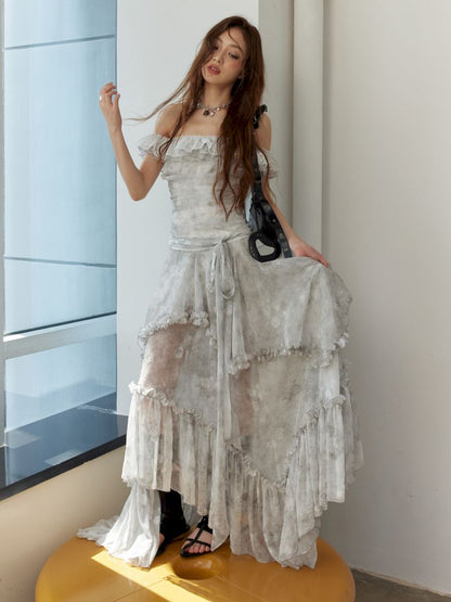 Ruffle Heavyweight Volume Irregular Dress【s0000013219】