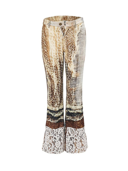 Spider Web Aged Splicing Micro Pants【s0000012469】