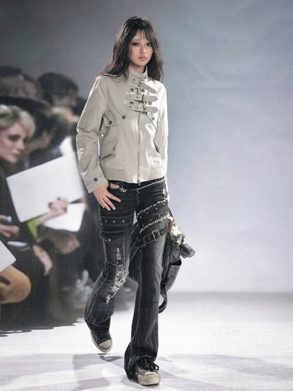 Washed Reconstructed Short Jacket【s0000015452】