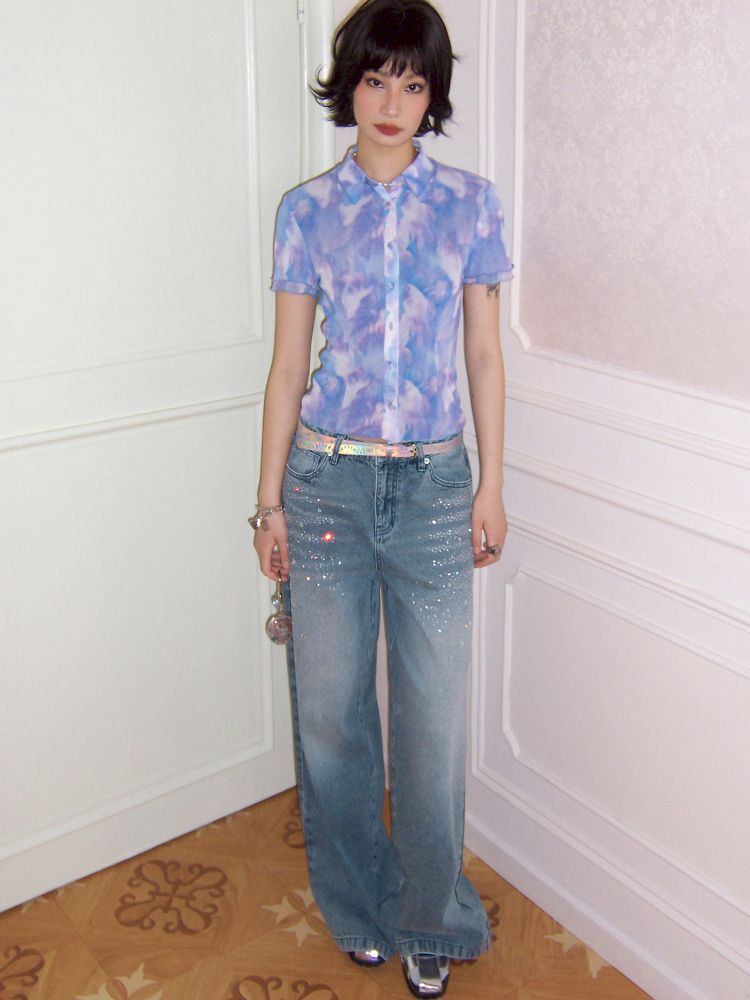 Wooden Ear Trim Slim Shirt【s0000012295】