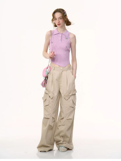 Polo Neck Bow Tank【s0000012220】