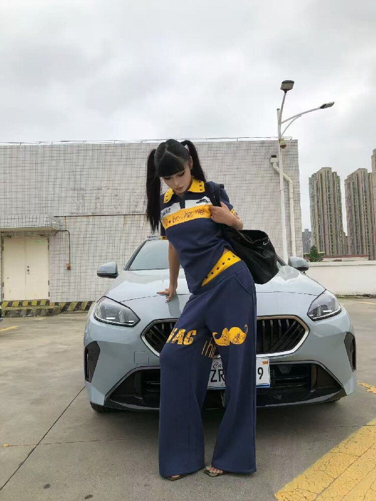 Mustache Waist Silhouette Sweatpants【s0000018272】
