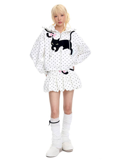 Cat Tail Embroidered Pumpkin Skirt【s0000014423】