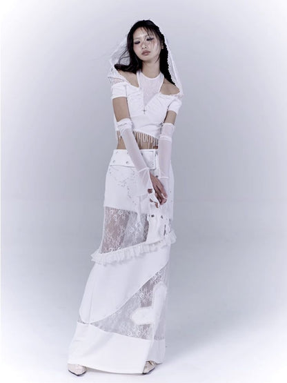 Low waist thin straight long skirt【s0000012381】