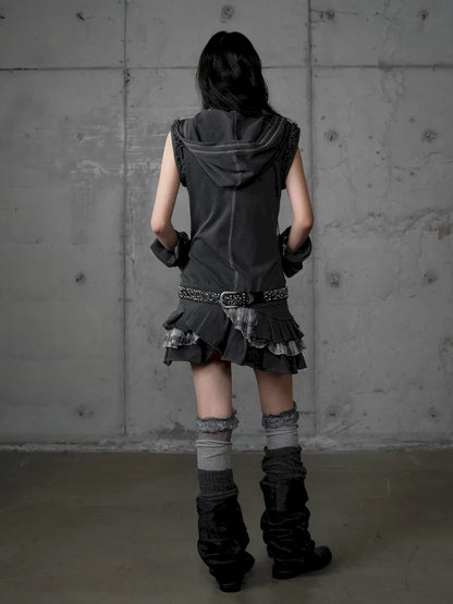 Detachable Hooded Sweatshirt Dress【s0000013943】