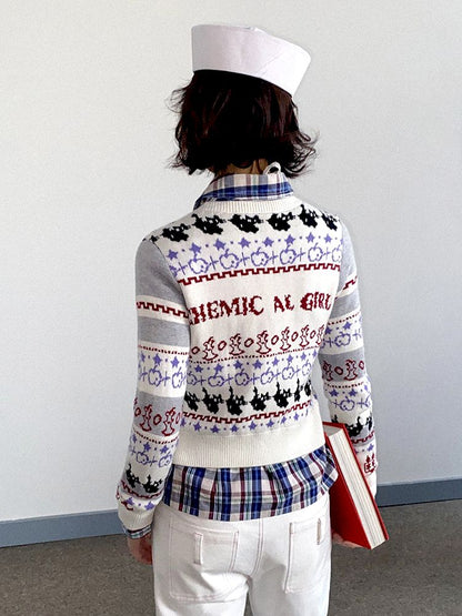 Apple Fair Isle Knit Cardigan【s0000011644】