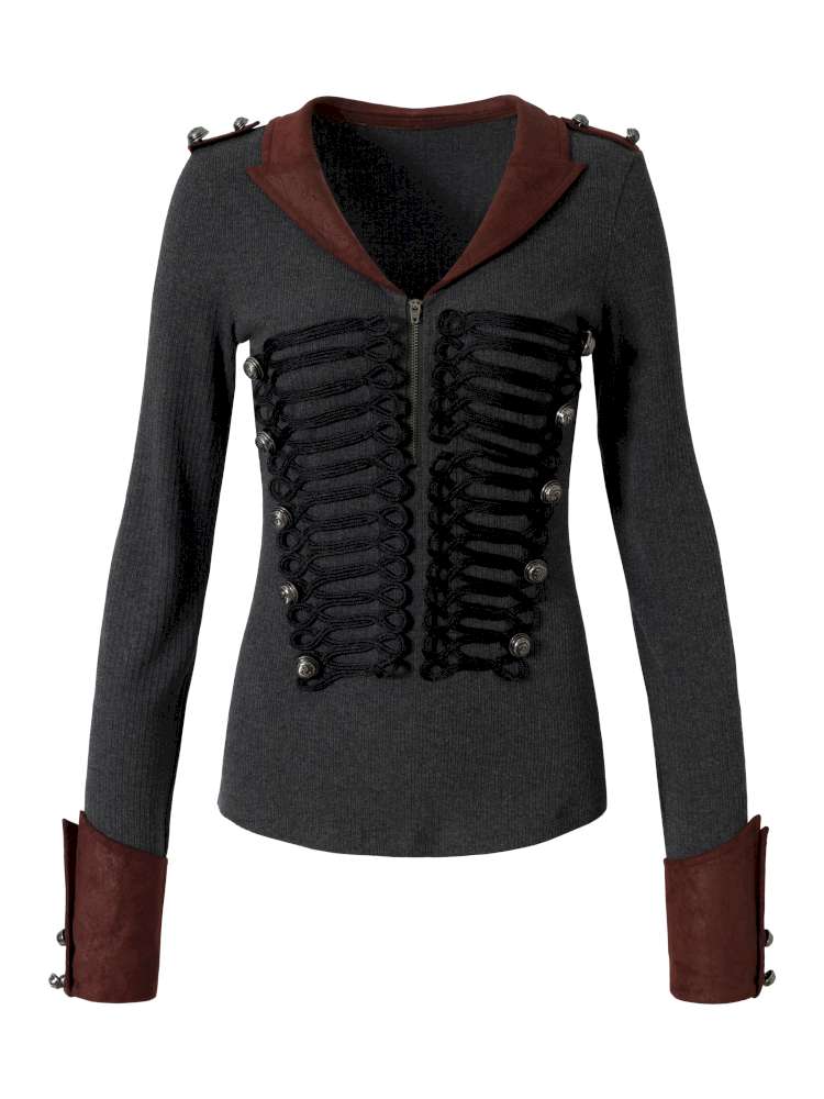 Vintage Punk Knight Slim Fit Shirt【s0000014652】