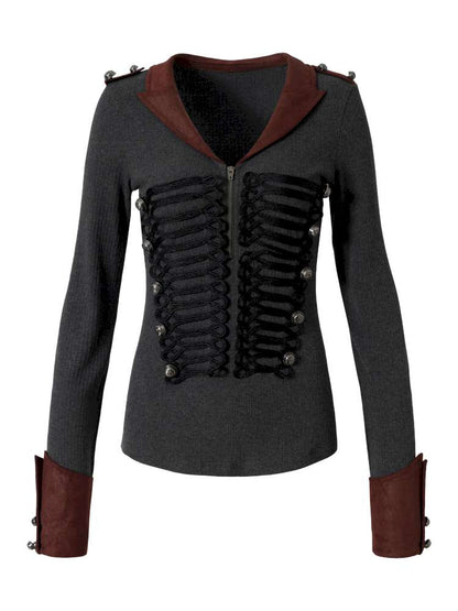 Vintage Punk Knight Slim Fit Shirt【s0000014652】