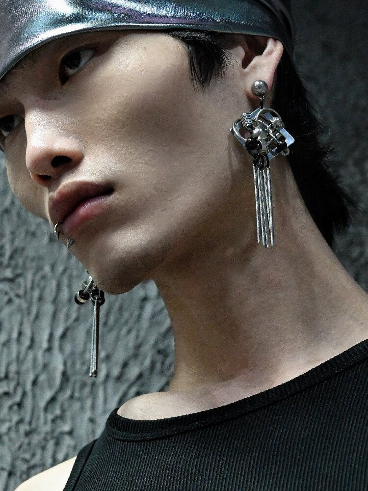 Hardcore Mechanical Punk Stud Earrings【s0000018874】
