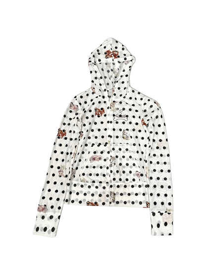 Vintage Polka Dot Thin Zip Hoodie【s0000018304】
