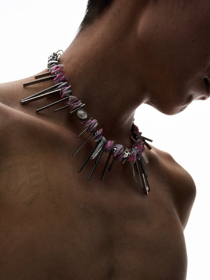 Illusory Gravity Shell Futuristic Necklace【s0000018852】