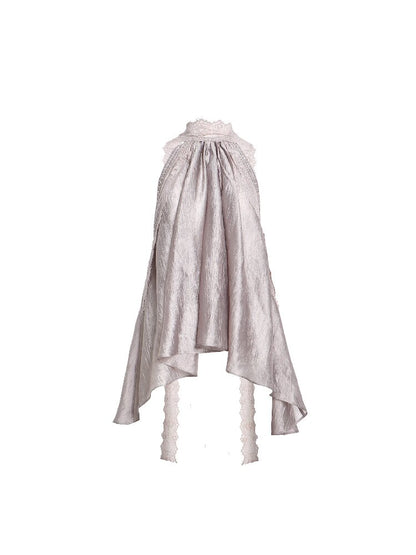 Acetate Lace Streamer Loose Top【s0000016681】
