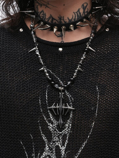 Castle Magic Rivet Cross Bead Chain【s0000018995】