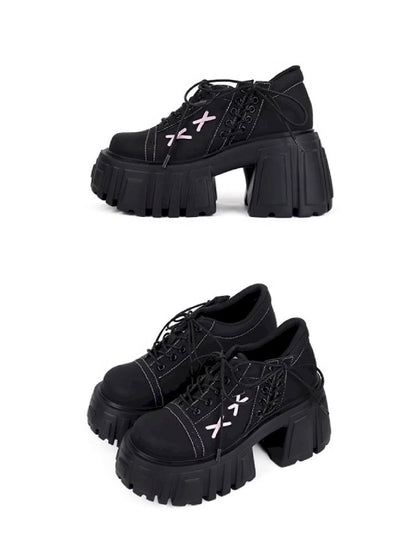 꼭두각시 쇼 [Original] New Girl 's Casual Platform Shoes 2025 다목적 대학 스타일 작은 단일 신발