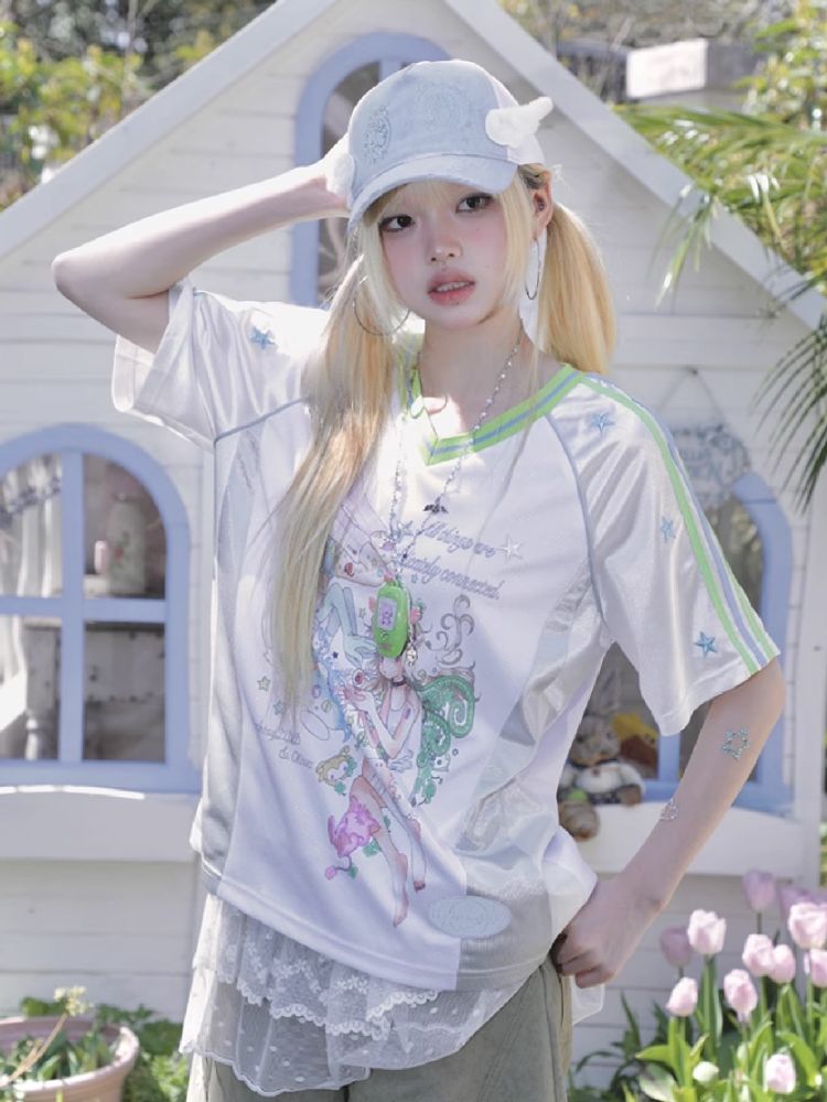 Patchwork Short Sleeve Jersey【s0000012196】