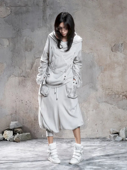 Cropped Wide-Leg Pocket Skirt【s0000014137】