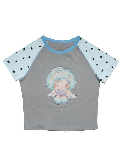 Star Plunge Short Sleeve T-Shirt【s0000012198】