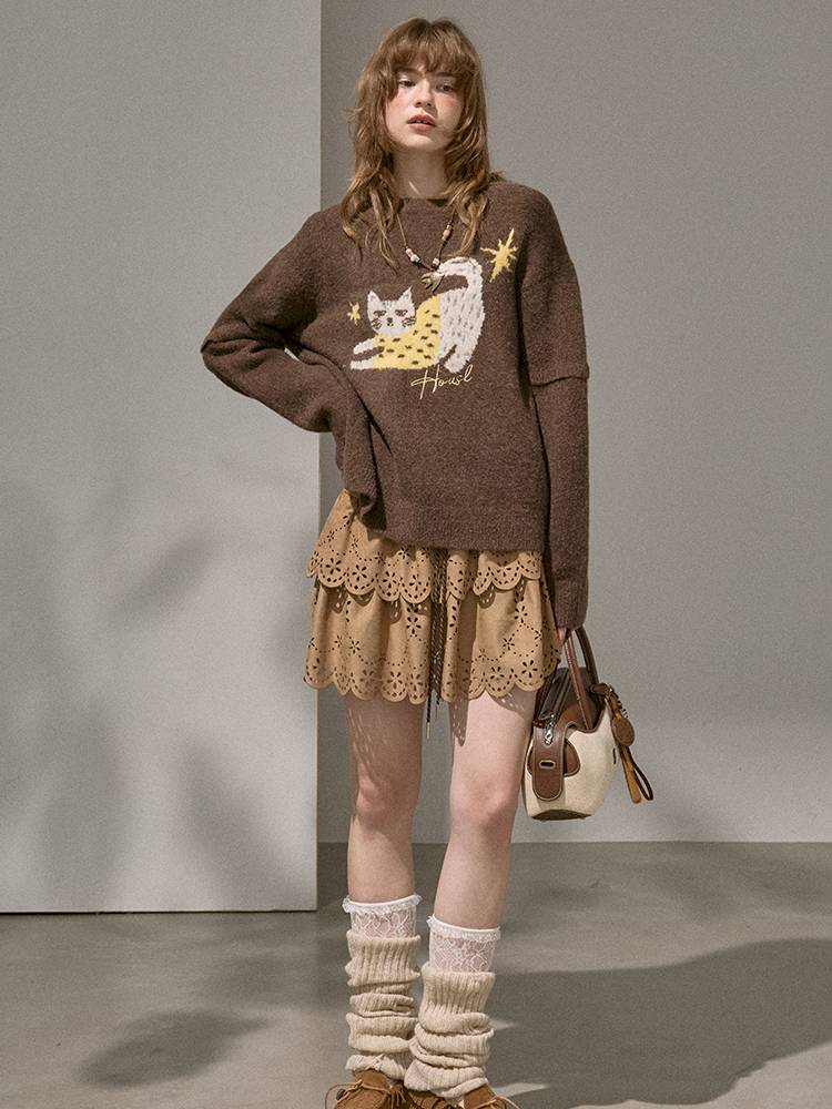 Long-Sleeve Pullover Knit Sweater【s0000014401】