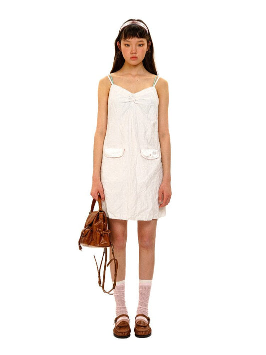 Lace Wire Pleated Slip Dress【s0000017431】