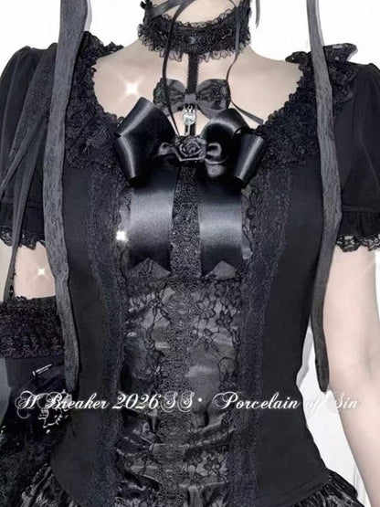 Bow Integrated Collar Choker【s0000016394】