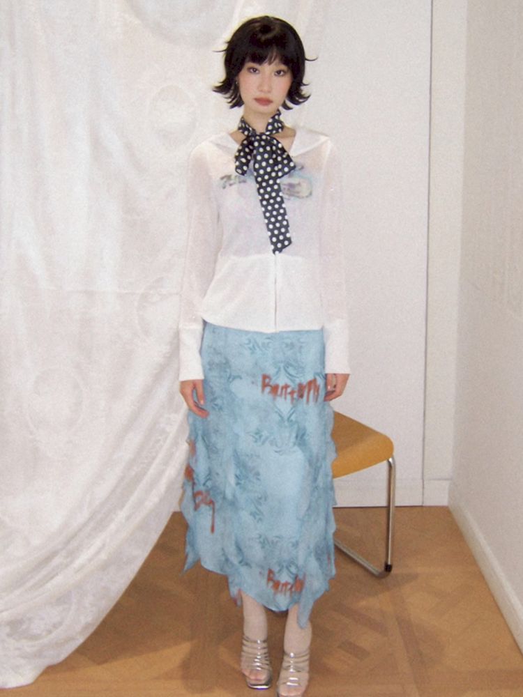 Wallpaper High Waist Skinny Skirt【s0000012269】