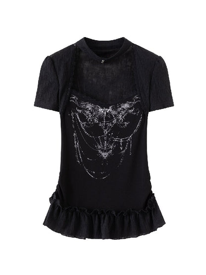 Sphenoid Witch Texture Lace Ruffled【s0000017037】