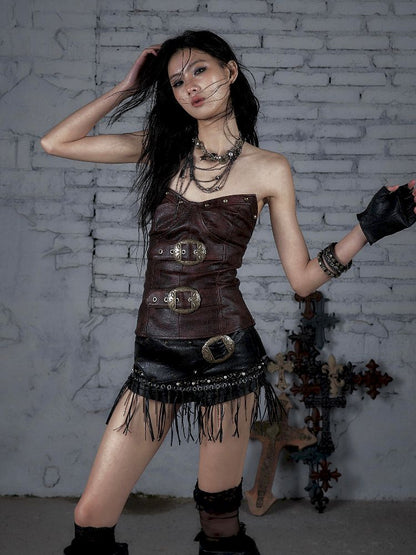 Slimming Wrap Short Leather Breastplate【s0000011827】
